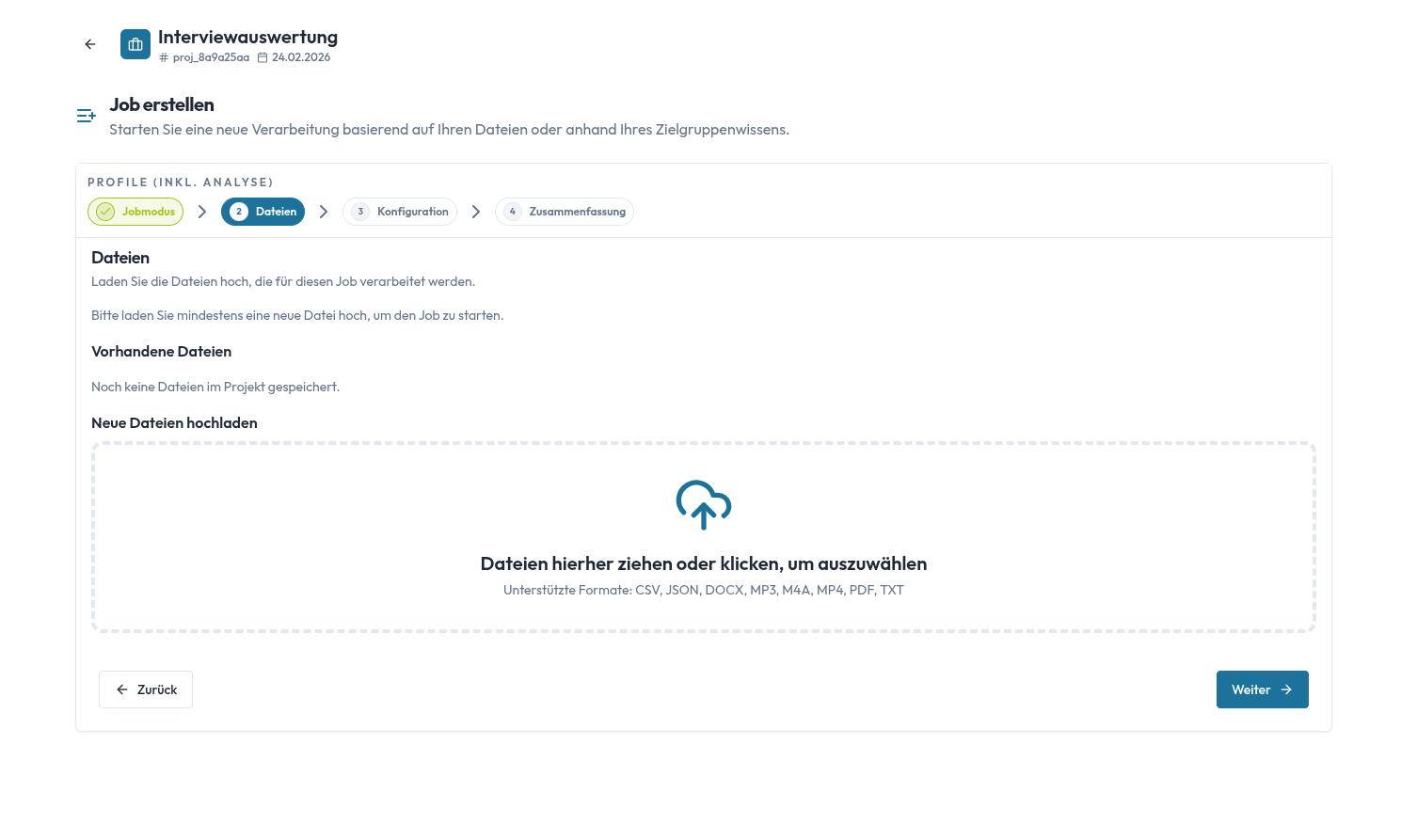 Wizard mit Dateiauswahl